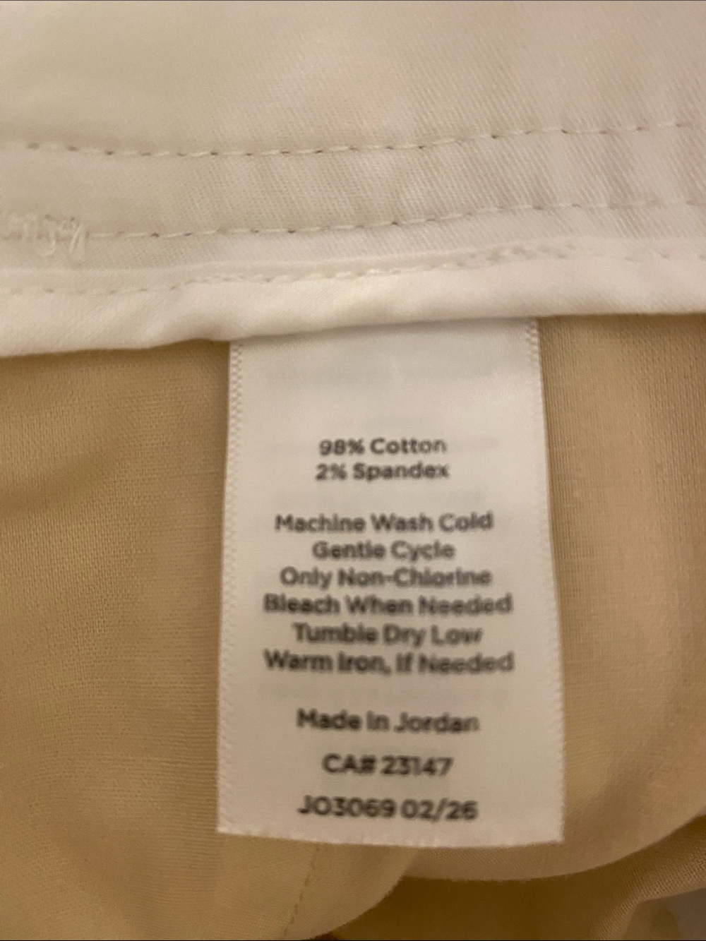 💐Talbot’s White Heritage Twill Everyday Chino’s • 10 Petite • NWT - Picture 6 of 6